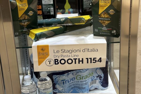 True Grade water and Le Stagioni d'Italia stand